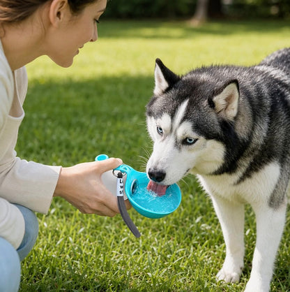 Dogs2Go – Die mobile 2-in-1 Hunde-Trinkflasche